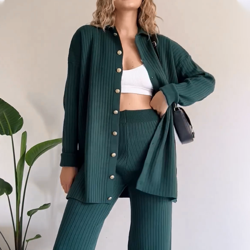 Vera | Striped Knit Two-Piece Set
